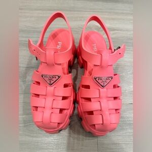**SOLD**Prada Pink Monolith Sandals